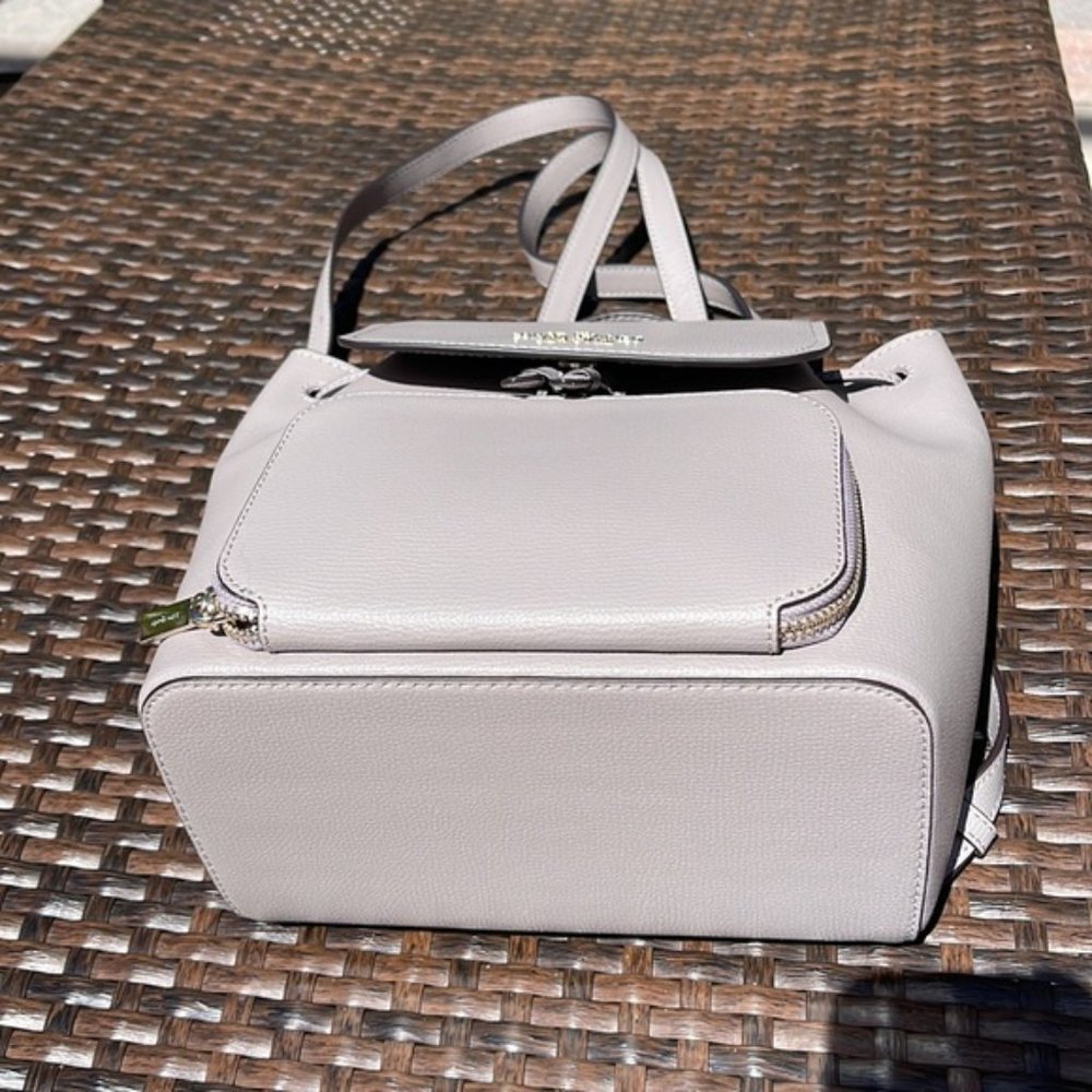 Kate Spade Darcy Flap Backpack Warm Taupe - Picture 10 of 16